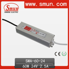 Fuente de alimentación de la transferencia de la prenda impermeable IP67 del conductor de 60W 2.5A 12-24VDC LED
